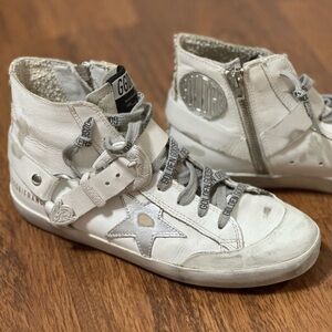 Golden Goose Women’s Fancy Texas Buckle High Top Sneaker